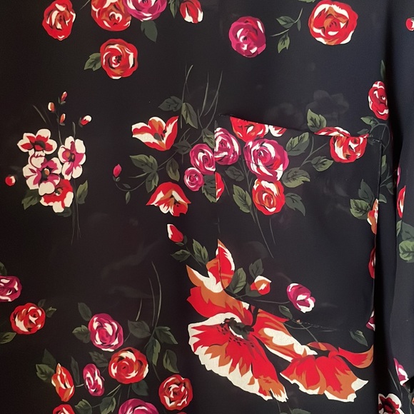 Vintage SK & Company matching floral palazzo pants and short sleeve blouse - Picture 3 of 9